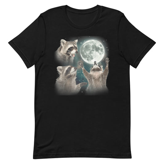 Three Raccoons Moon Unisex T-shirt