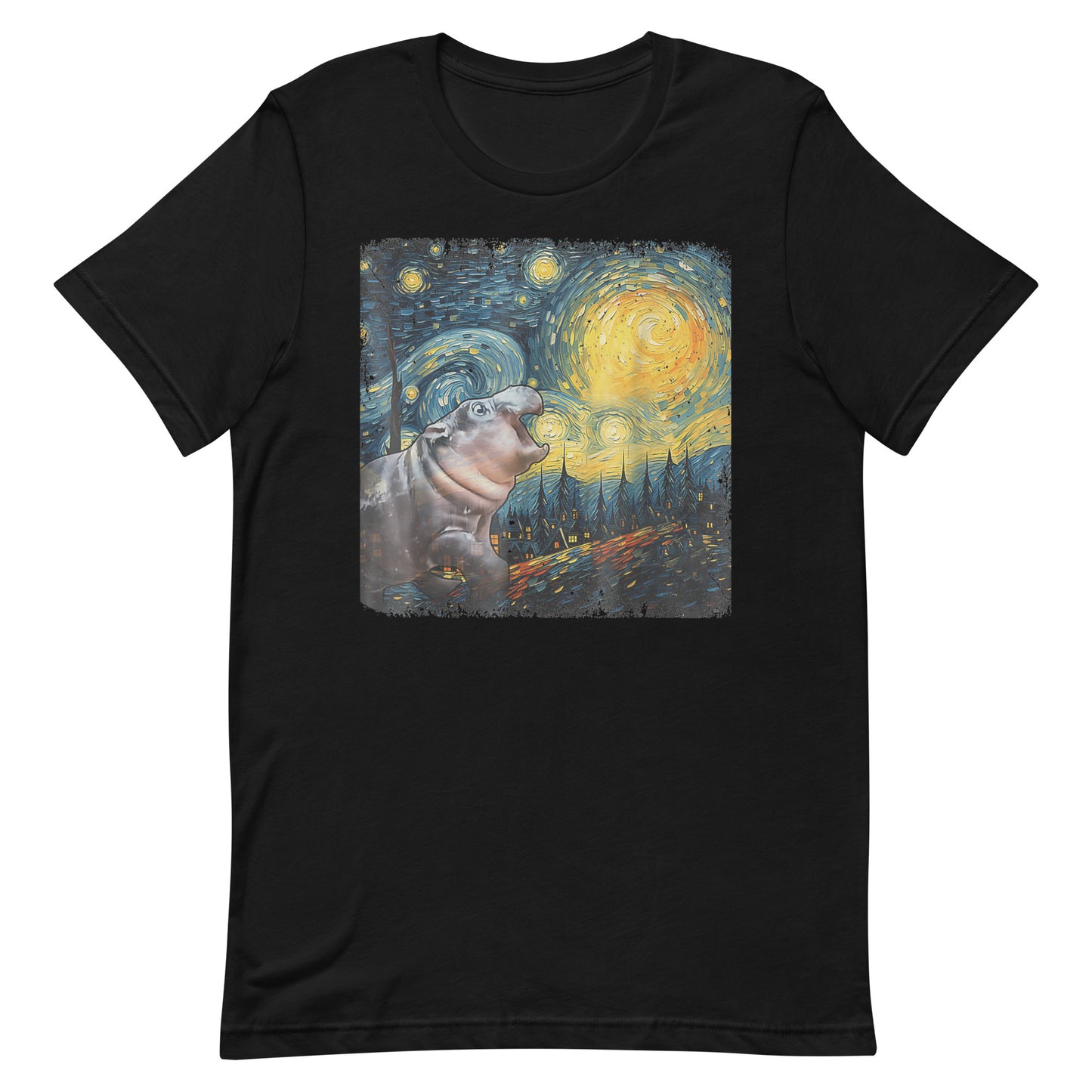 Moo-Deng Van Gogh Unisex T-shirt