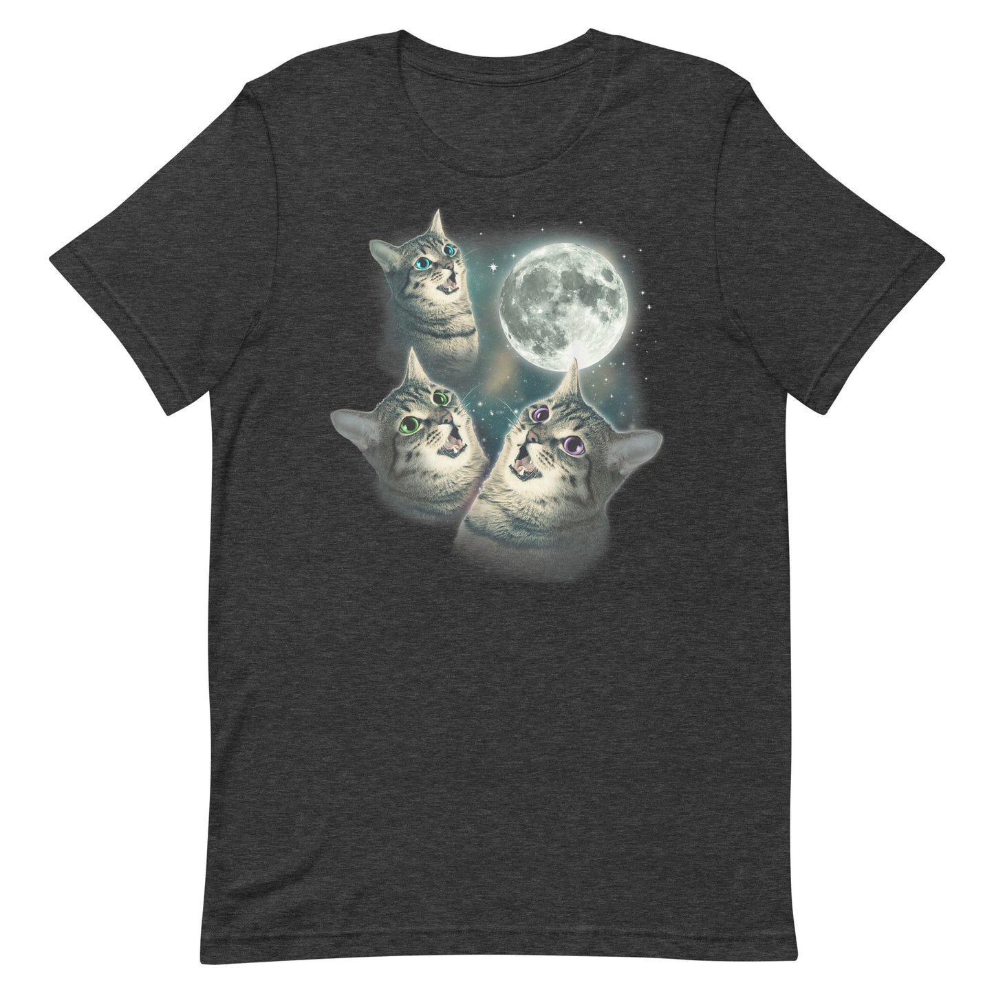 Three Cats Moon Unisex T-shirt