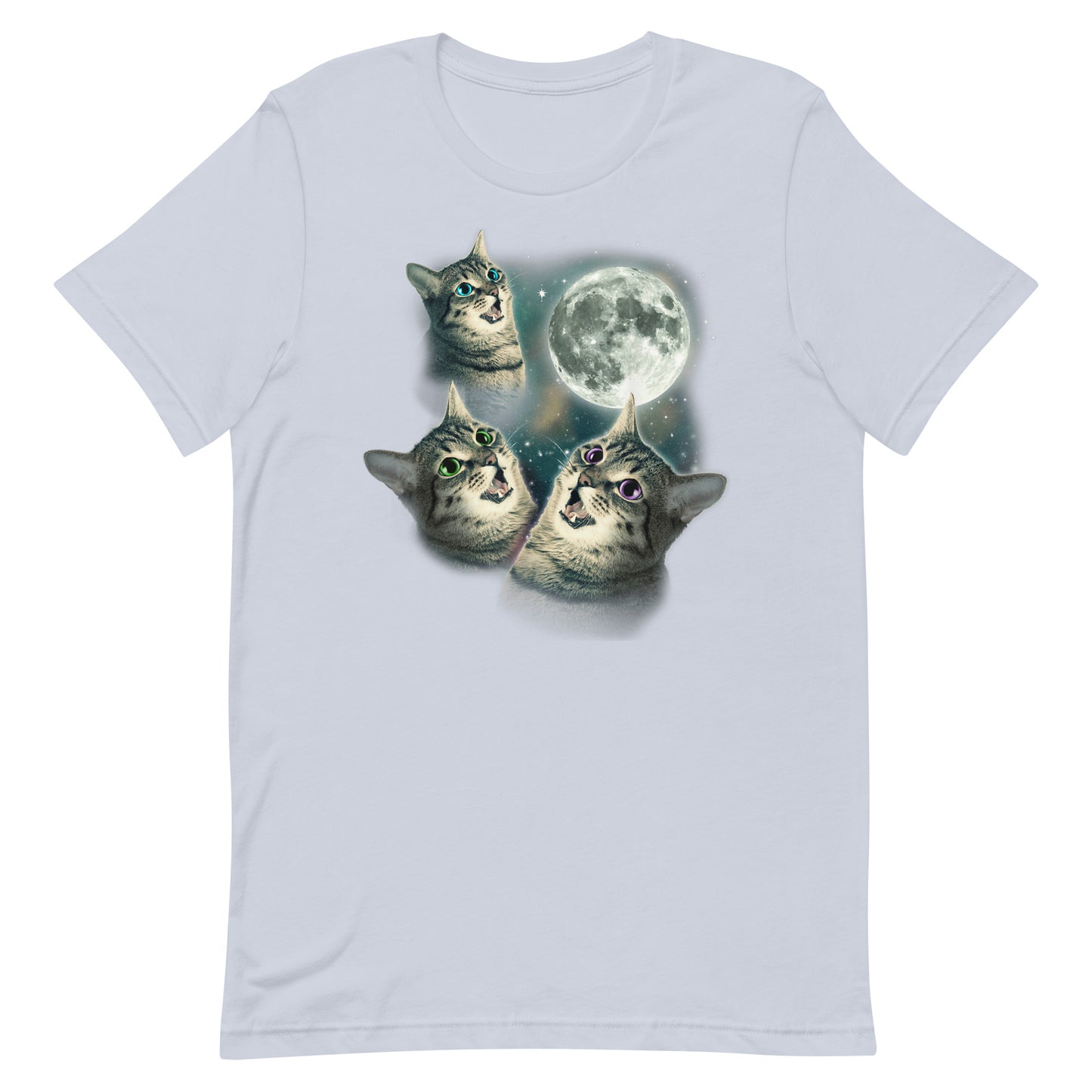 Three Cats Moon Unisex T-shirt