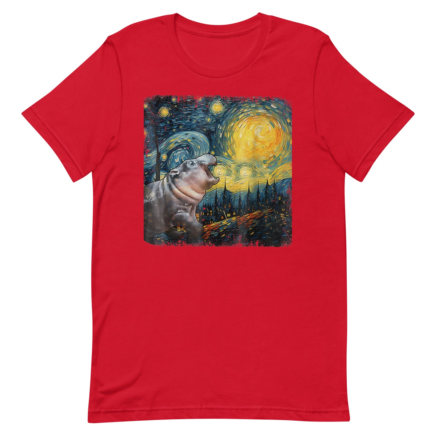 Moo-Deng Van Gogh Unisex T-shirt