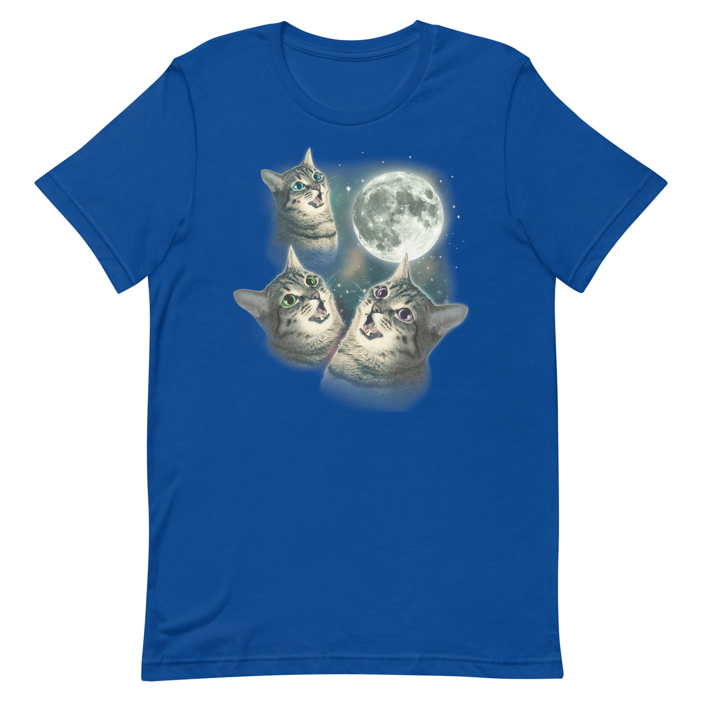 Three Cats Moon Unisex T-shirt